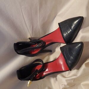 Charles Jourdan Leather Ankle Strap Heels SZ 10M